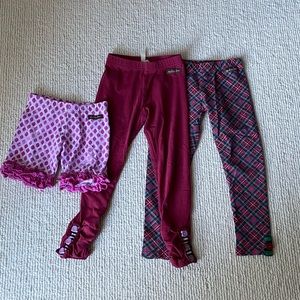 Matilda Jane leggings and shorties lot of 3 size 6